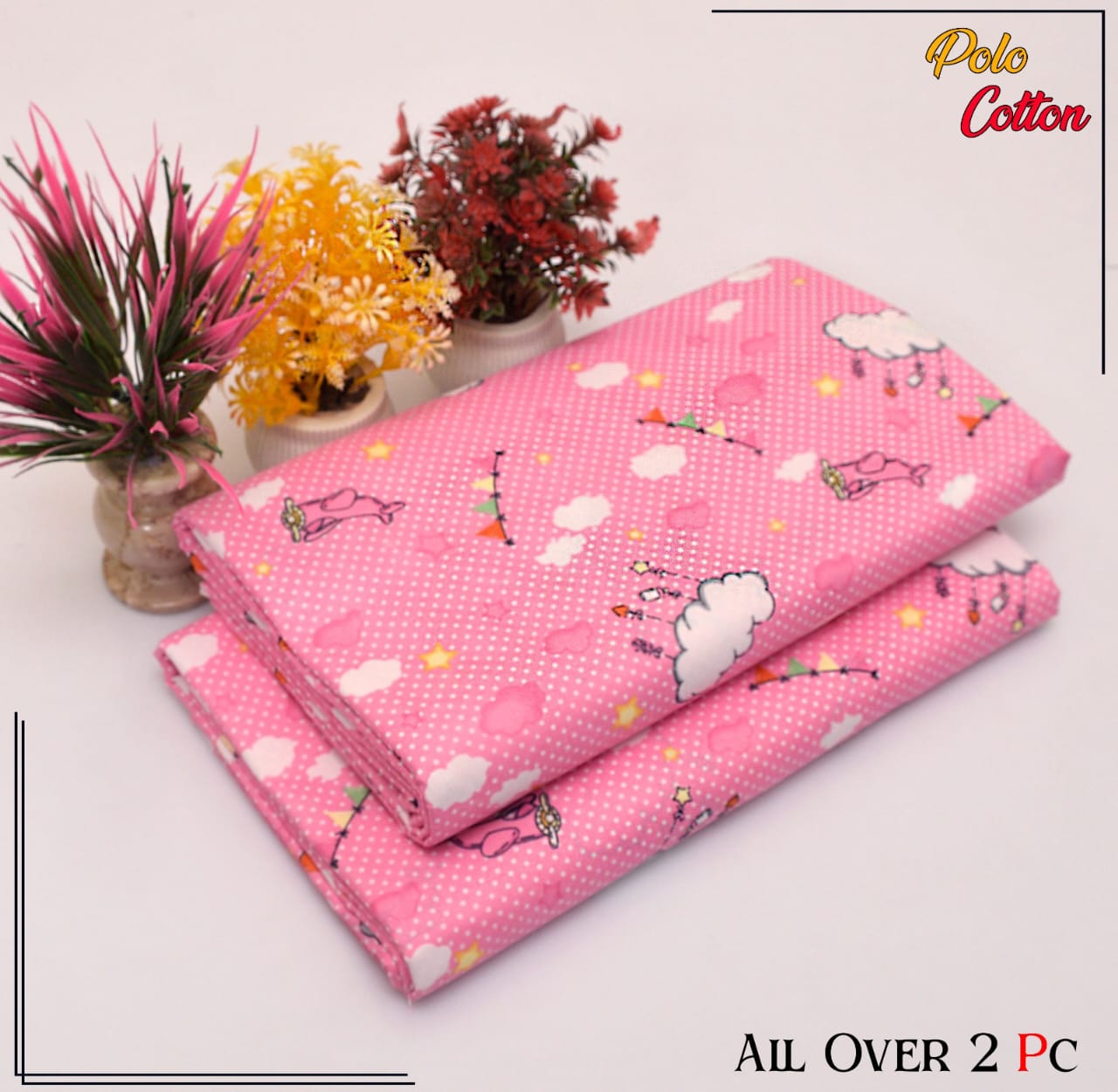 2pc Polo Cotton Unsititched suit -287