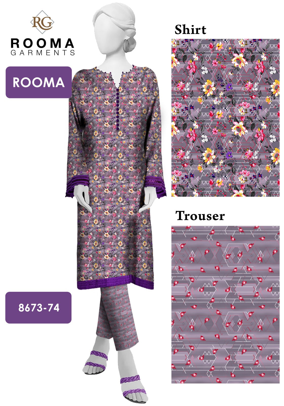 2pc Polo Cotton Unsititched suit -268