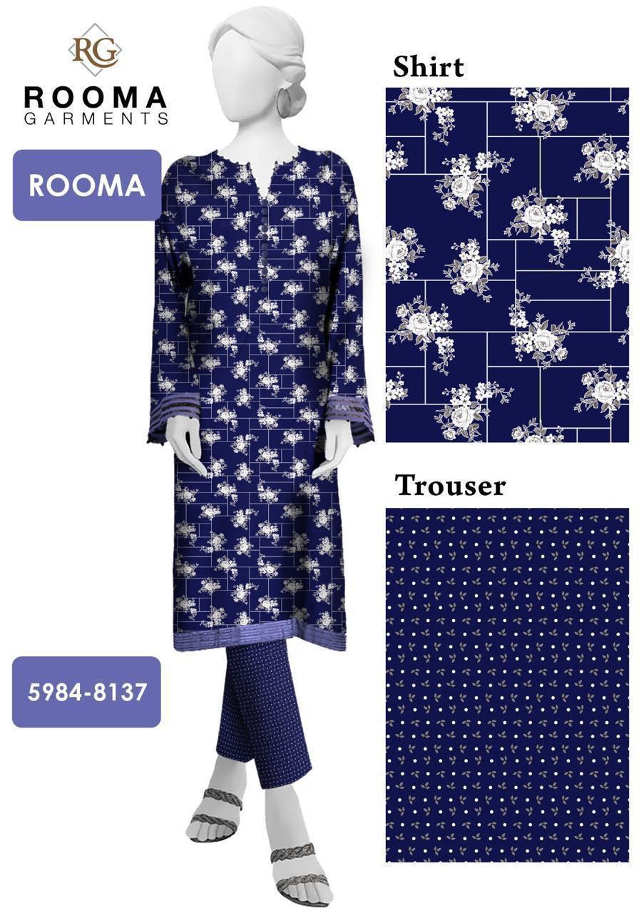 2pc Polo Cotton Unsititched suit -356