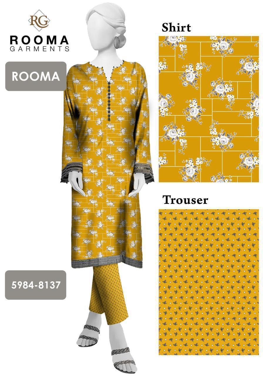 2pc Polo Cotton Unsititched suit -355