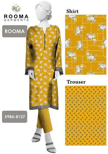 2pc Polo Cotton Unsititched suit -355