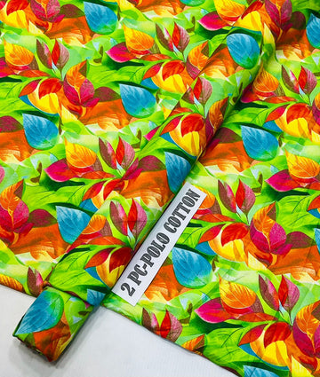 2pc Polo Cotton Unsititched suit -514