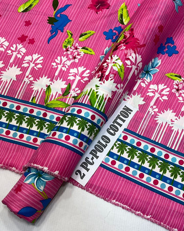 2pc Polo Cotton Unsititched suit -514