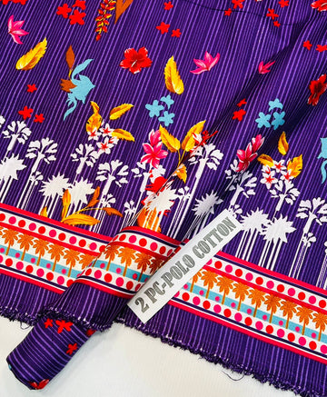 2pc Polo Cotton Unsititched suit -513