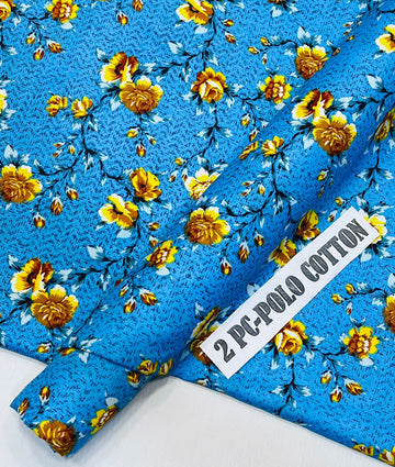 2pc Polo Cotton Unsititched suit -499