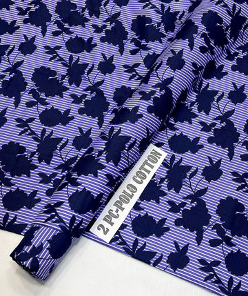 2pc Polo Cotton Unsititched suit -495