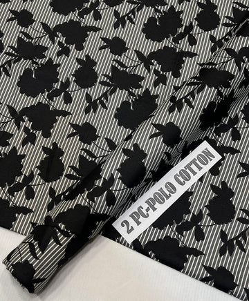 2pc Polo Cotton Unsititched suit -490