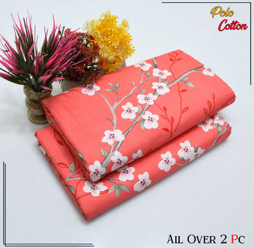 2pc Polo Cotton Unsititched suit -253