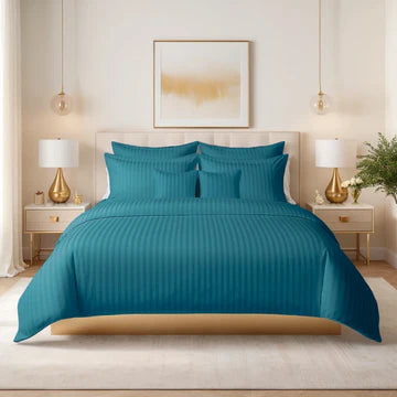 ZINC SATIN STRIPE DUVET COVERS SET 8 PCS - 107