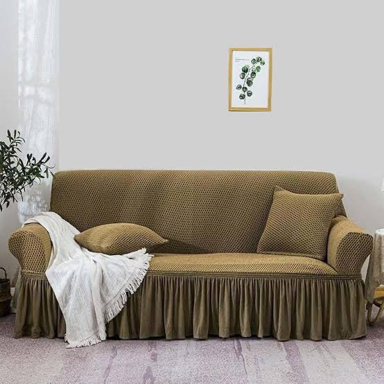 Turkish Style Sofa Cover - Brown